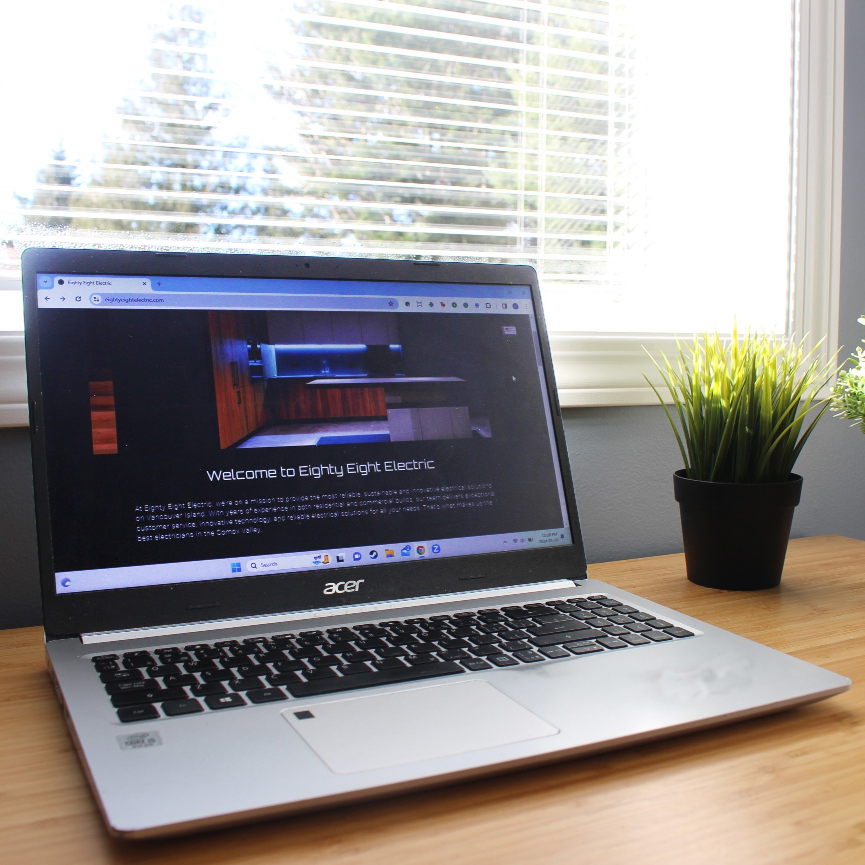 The Eighty Eight site on a laptop